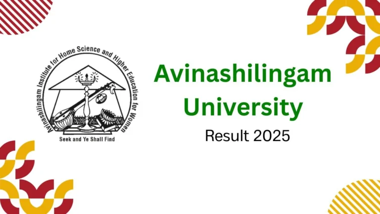 Avinashilingam University Result 2025 | Check UG, PG, Ph.D Semester Results - FindMyCollege