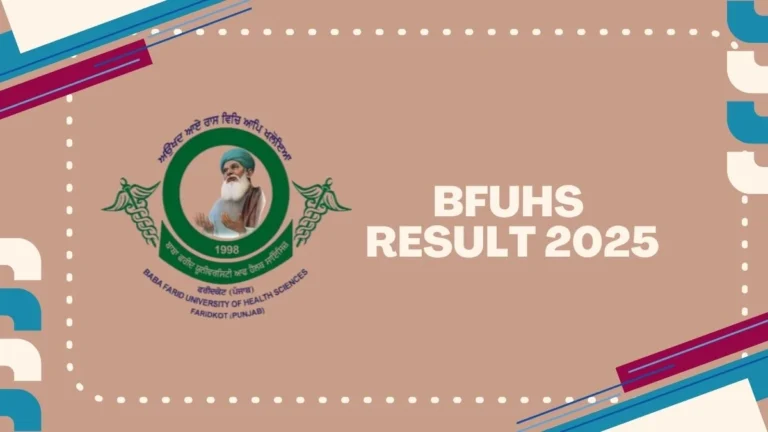 BFUHS Result 2025-2026 | Baba Farid University of Health Sciences Results - FindMyCollege