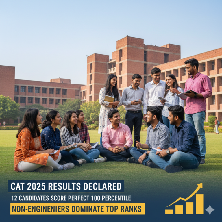 CAT 2025 Results Declared: 12 Candidates Score Perfect 100 Percentile; Non-Engineers Dominate Top Ranks - FindMyCollege