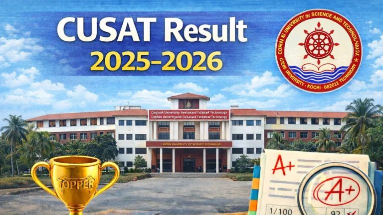 CUSAT Result 2025-2026 – Cochin University of Science and Technology Examination Results - FindMyCollege