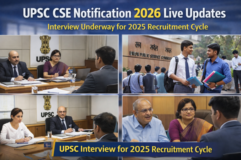 UPSC CSE Notification 2026 Live Updates: Interview Underway for 2025 Recruitment Cycle - FindMyCollege