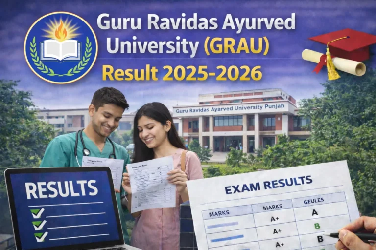 GRAU Result 2025-2026 – Guru Ravidas Ayurved University Results - FindMyCollege