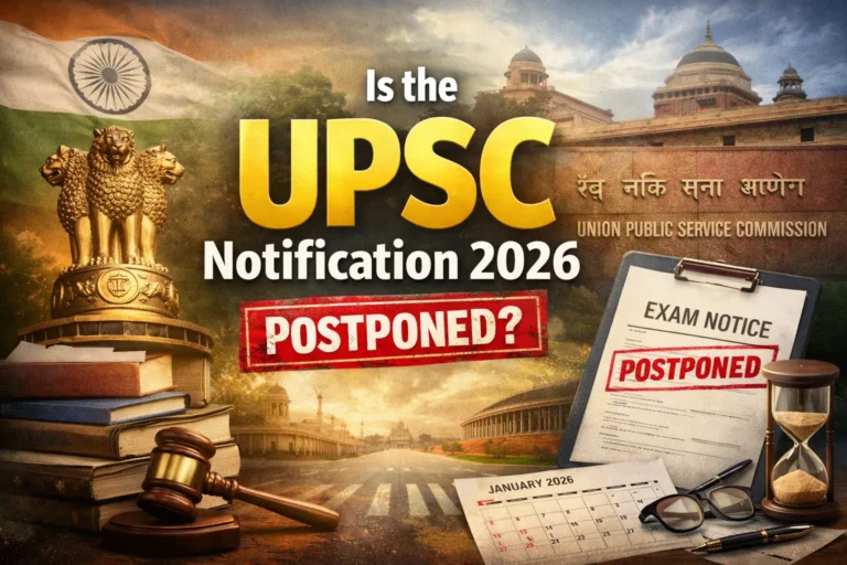 UPSC Notification 2026 Delayed: Civil Services and Indian Forest Service Exam Notice Postponed - FindMyCollege