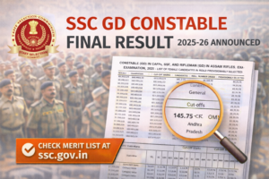 SSC GD Constable Final Result 2025-26 Declared; Merit List and State-Wise Cut-Offs Out