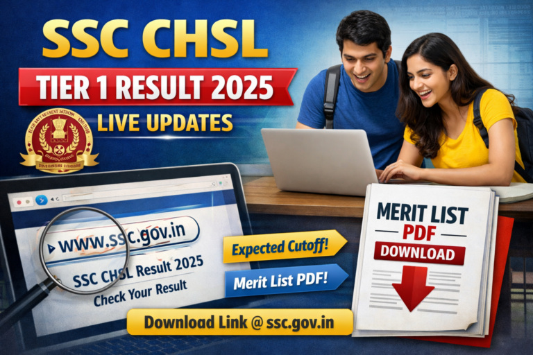 SSC CHSL Tier 1 Result 2025 Live Updates: Expected Cutoff & Merit List PDF Download Link @ssc.gov.in - FindMyCollege