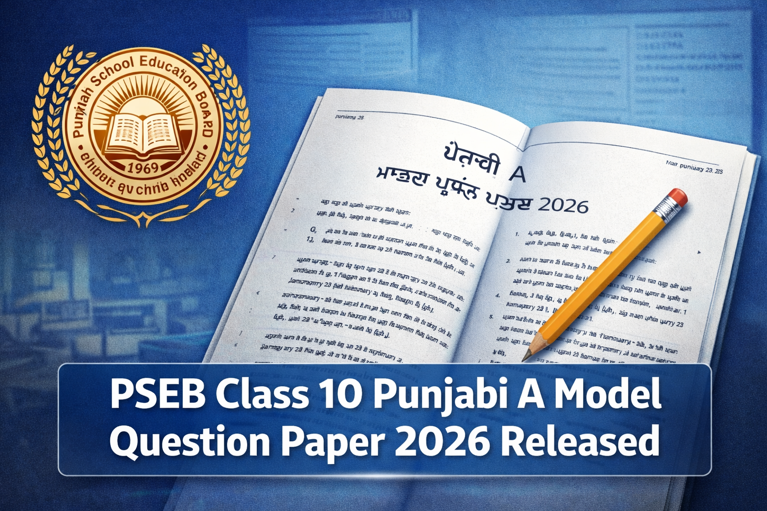 Punjab School Education Board Releases Class 10 Punjabi a Model Question Paper for 2026 Exams - FindMyCollege