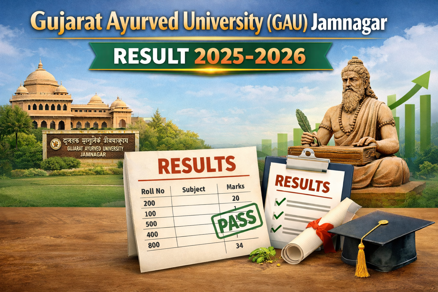 Gujarat Ayurved University (GAU) Jamnagar Result 2025-2026 - FindMyCollege