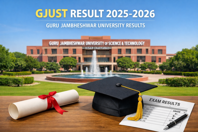GJUST Result 2025-2026 – Guru Jambheshwar University Results - FindMyCollege