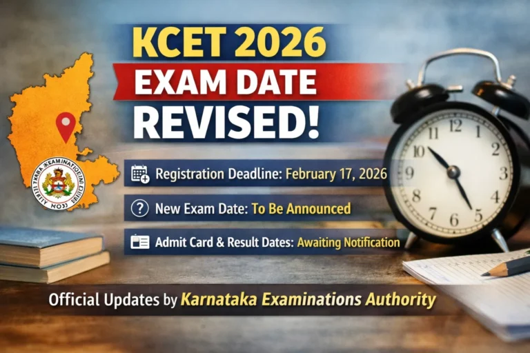 KCET 2026 Exam Date Update: KEA Revises Registration Schedule, Exam Dates Awaited - FindMyCollege