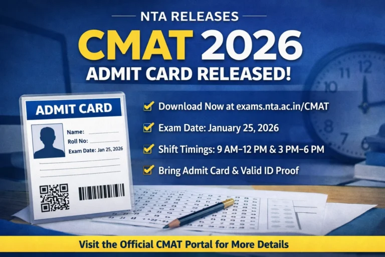CMAT 2026 Admit Card Released by NTA; Download Hall Ticket at Official Website - FindMyCollege