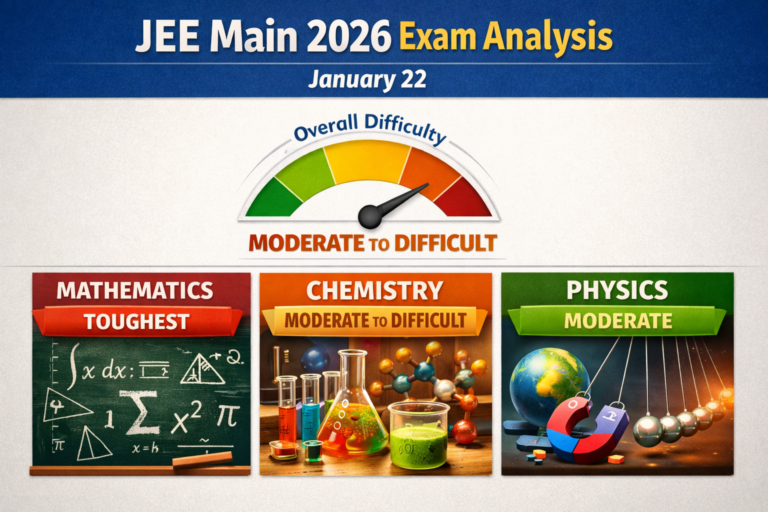 JEE Main 2026 Jan 22 Exam Analysis: How Difficult Was Each Section? - FindMyCollege