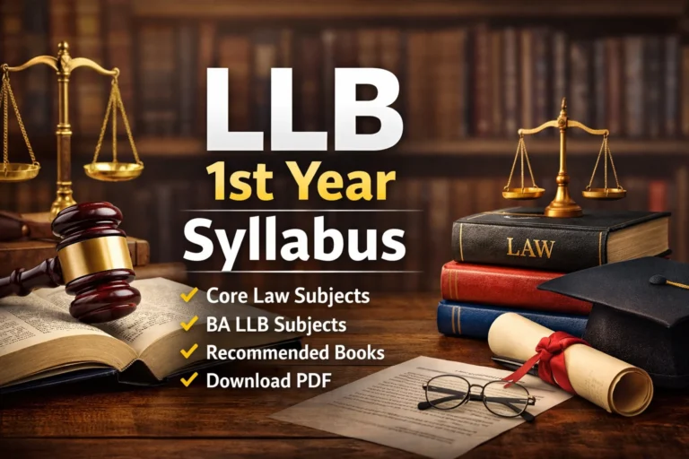 LLB 1st Year Syllabus 2026: Subjects, PDF, Books & Study Guide - FindMyCollege