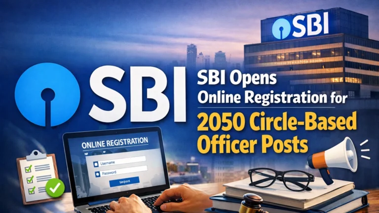 SBI Opens Online Registration for 2050 Circle-Based Officer Posts in 2026 Recruitment Drive, Direct Apply Link Here - FindMyCollege