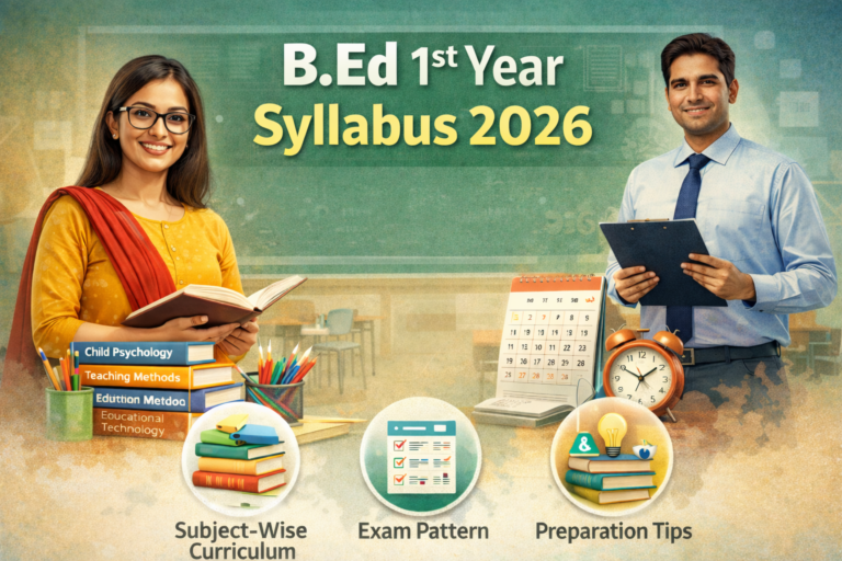 B.Ed 1st Year Syllabus 2026: Complete Subject-Wise Curriculum, Exam Pattern & Preparation Tips - FindMyCollege
