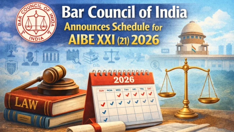Bar Council of India Announces AIBE XXI (21) Schedule, Registration Begins Feb 11, 2026, Check Full Schedule - FindMyCollege