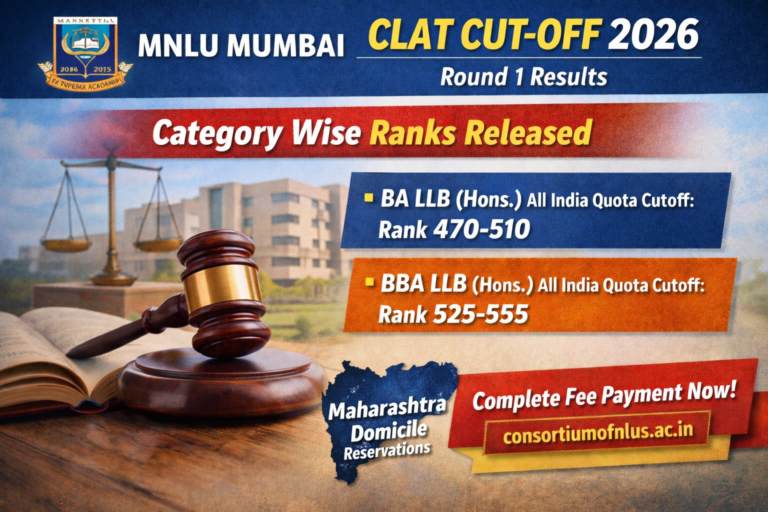 MNLU Mumbai CLAT Cutoff 2026 Round 2 Released: Category Wise Closing Ranks for BA LLB - FindMyCollege