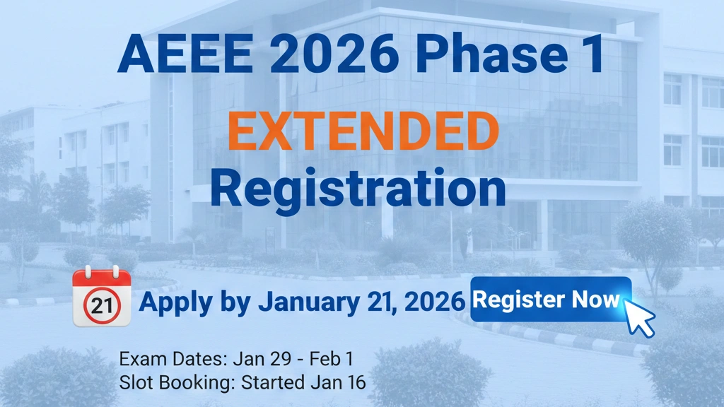 AEEE 2026 Phase 1 Registration Extended to January 21; Slot Booking Remains Unchanged - FindMyCollege