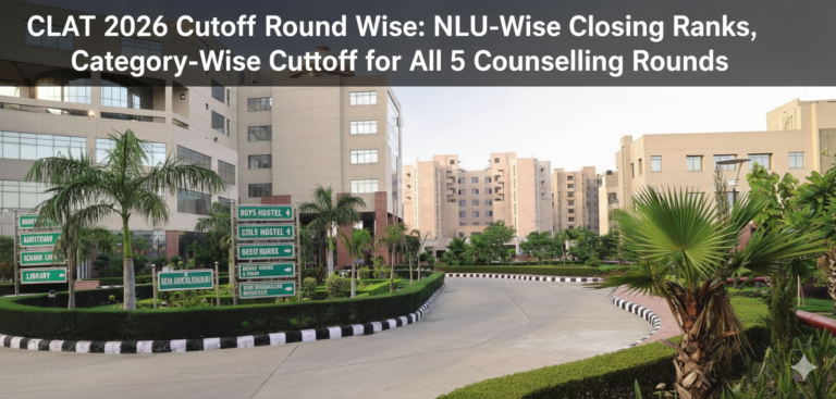 CLAT 2026 Cutoff Round Wise: NLU-Wise Closing Ranks, Category-Wise Cutoff for All 5 Counselling Rounds - FindMyCollege