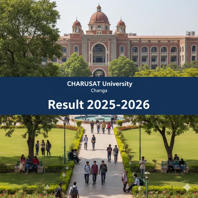 CHARUSAT Result 2025-2026 – Check UG, PG, PHD Semester Results - FindMyCollege
