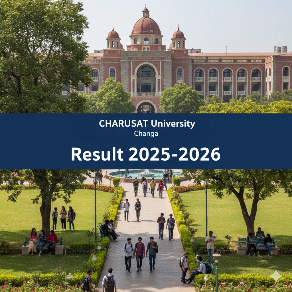 CHARUSAT Result 2025-2026 – Check UG, PG, PHD Semester Results - FindMyCollege