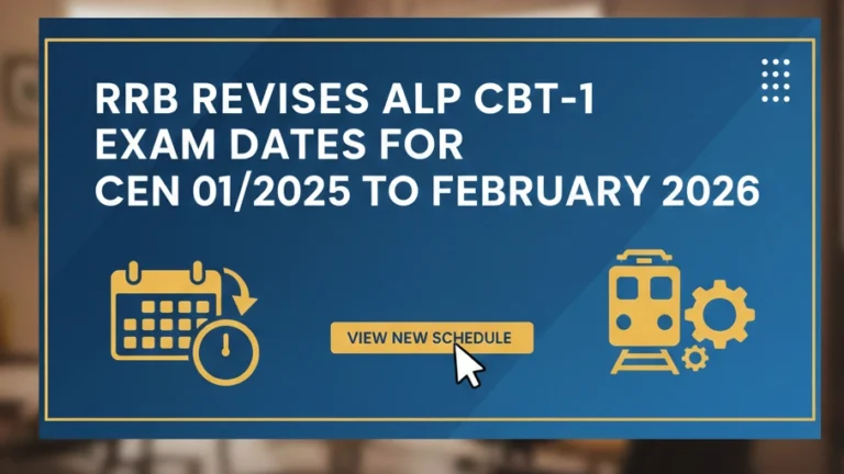 RRB Revises ALP CBT-1 Exam Dates for CEN 01/2025 to February 2026, Download Official Notice Here - FindMyCollege