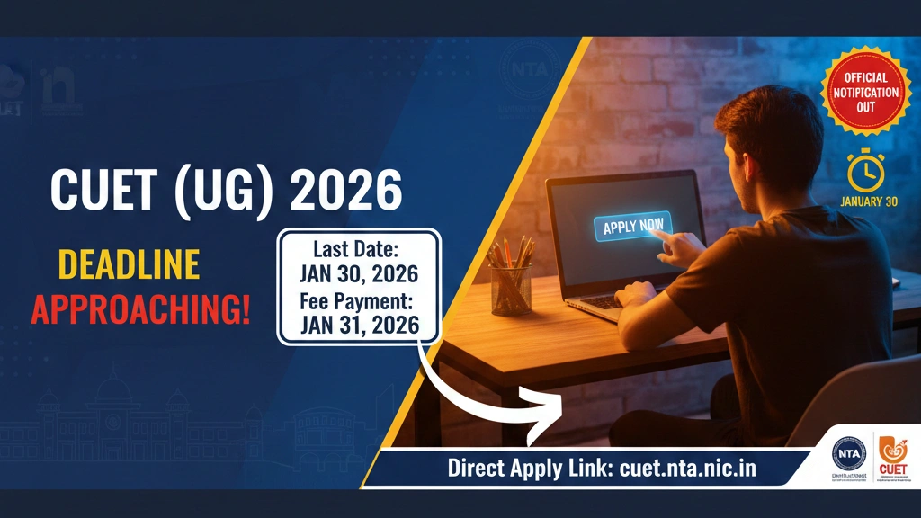 NTA Releases CUET (UG) 2026 Approaching Deadline Notification - FindMyCollege