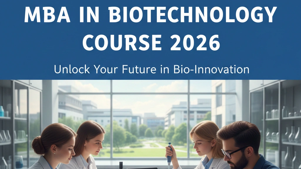 MBA in Biotechnology: Course, Eligibility, Colleges, Salary, Syllabus, Jobs, in India 2026 - FindMyCollege