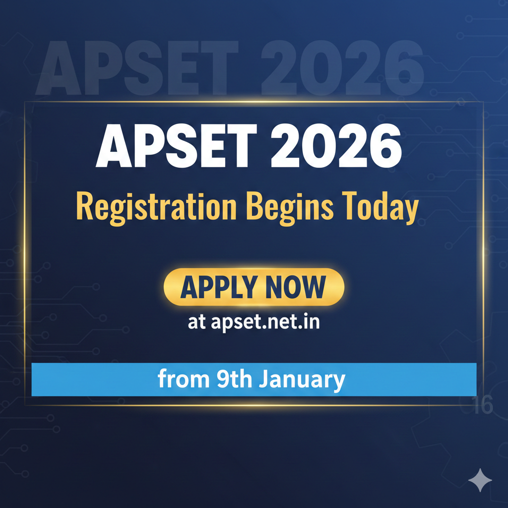 APSET 2026 Registration Begins Today: Apply Now at Apset.net.in from 9th January - FindMyCollege