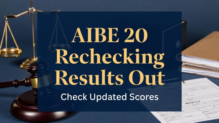 Bar Council of India Declares AIBE 20 Rechecking Results - FindMyCollege
