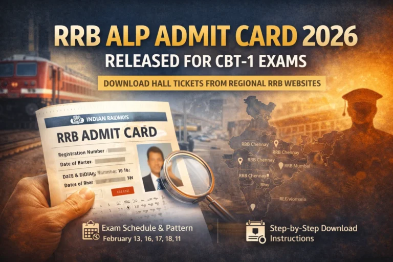 RRB ALP Admit Card 2026 Released for CBT-1 Exams; Download Hall Tickets from Regional RRB Websites - FindMyCollege