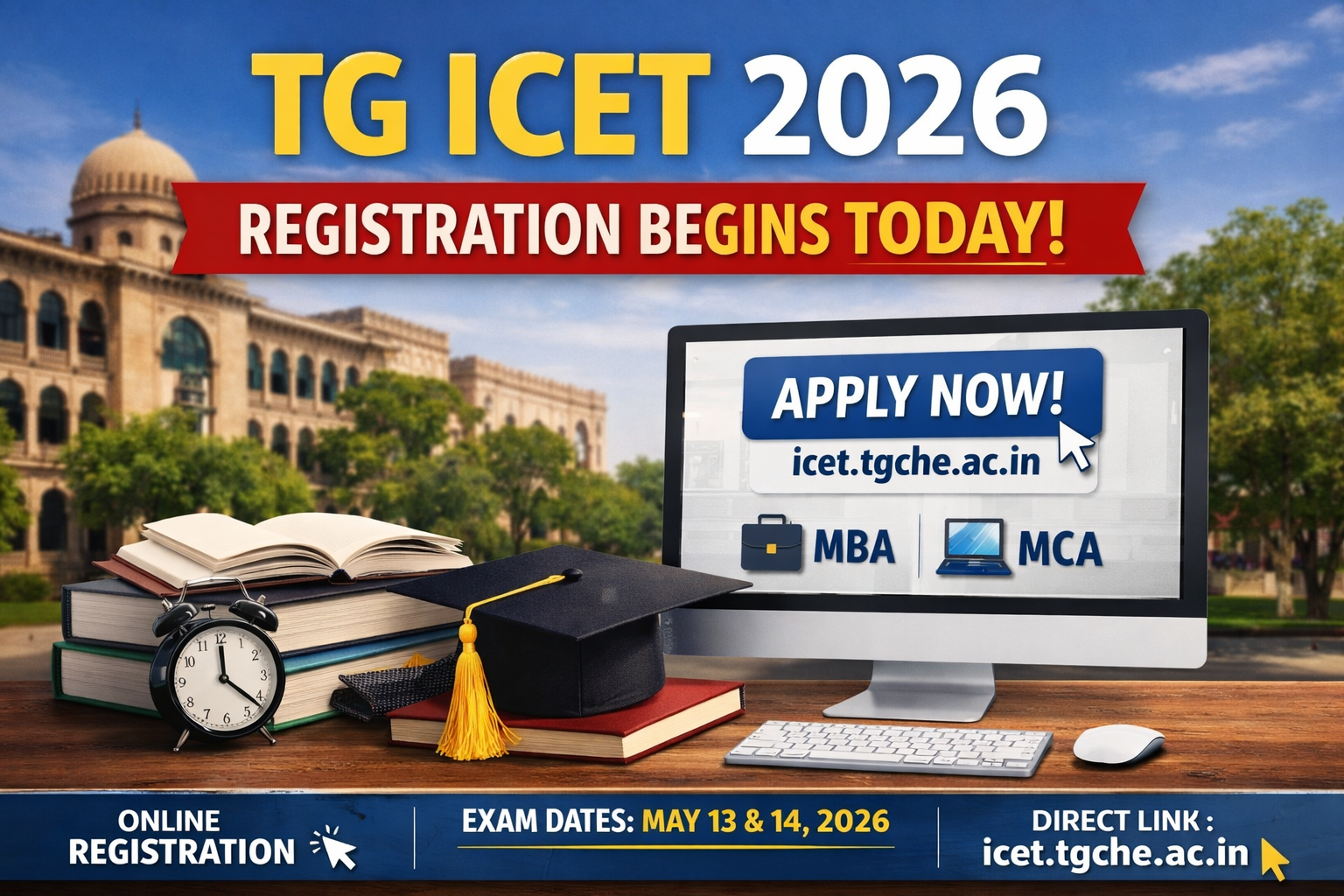 TG ICET 2026 Registration Begins Today – Live Updates, Direct Link, Fees & How to Apply - FindMyCollege