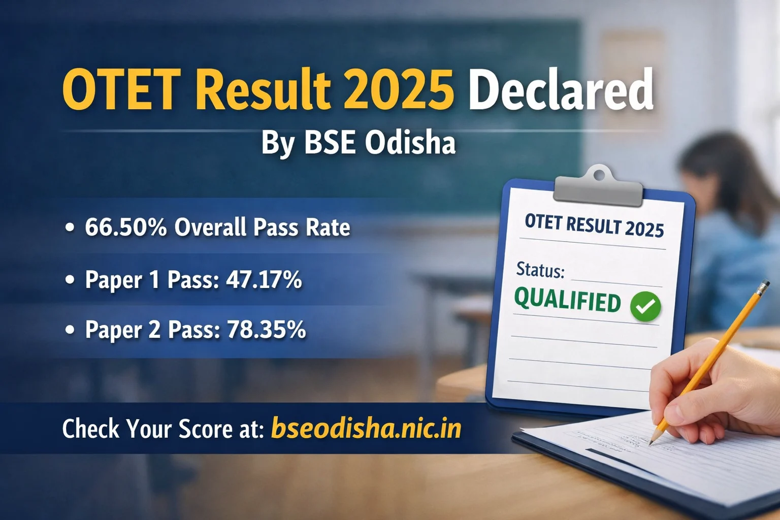 OTET Result 2025 Declared by BSE Odisha with 66.50% Overall Pass Rate - FindMyCollege