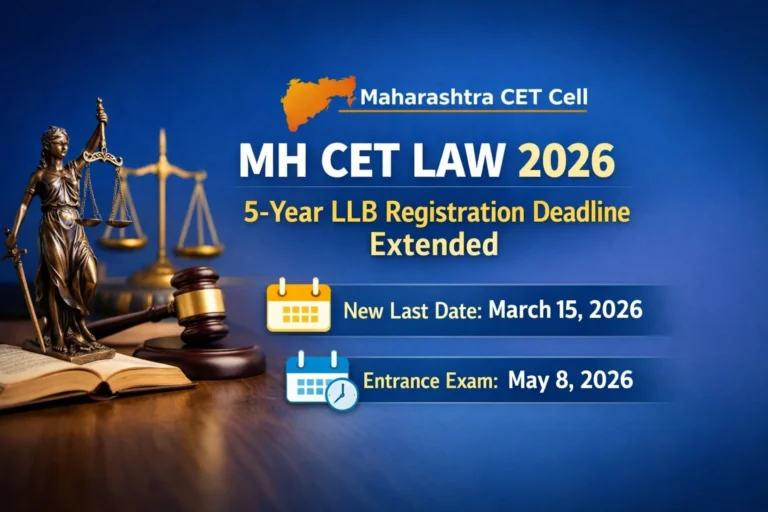 Maharashtra CET Cell Extends MH CET Law 2026 Registration Deadline for 5-Year LLB - FindMyCollege