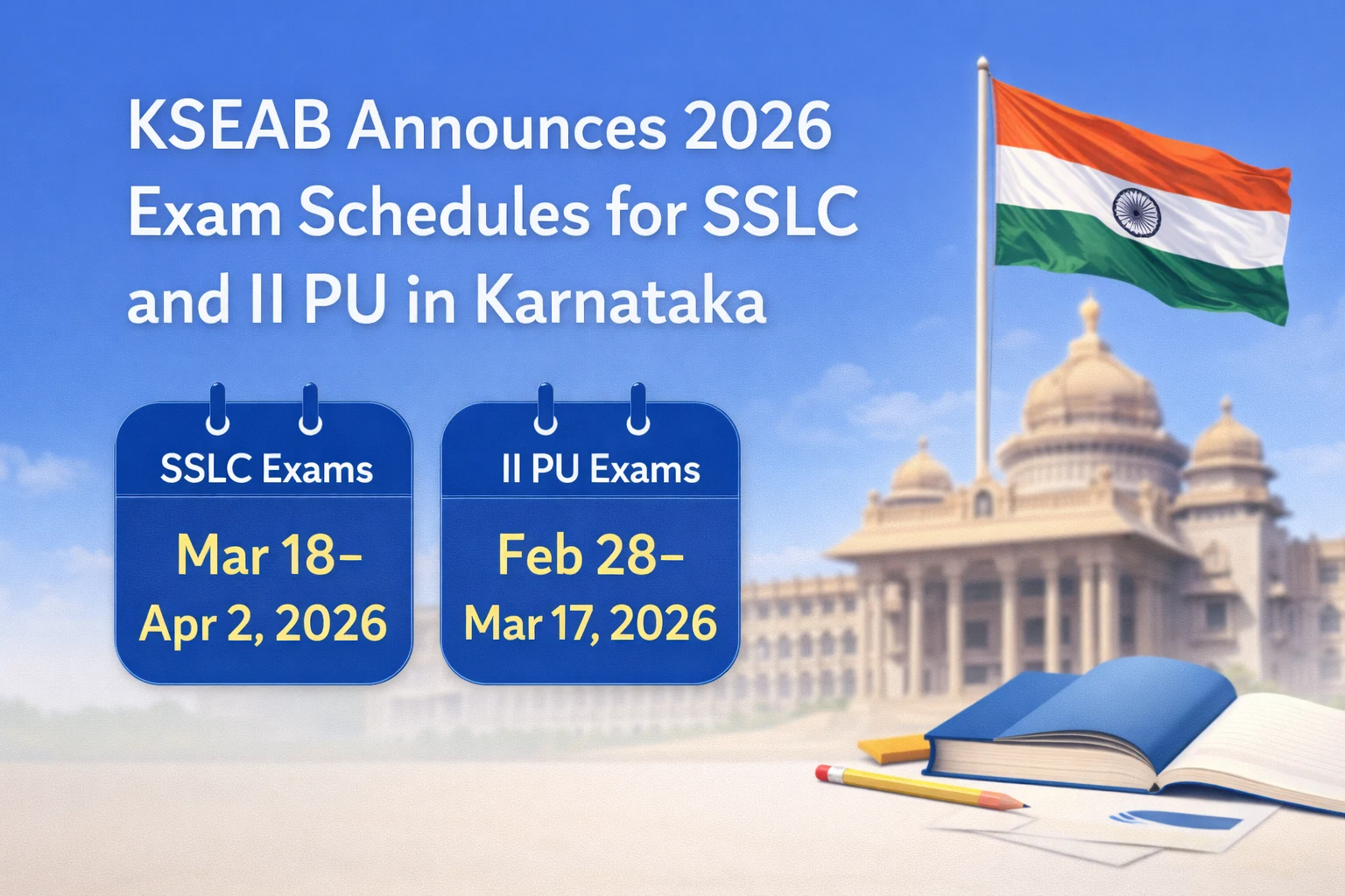 KSEAB Announces 2026 Exam Schedule for SSLC and II PU in Karnataka - FindMyCollege