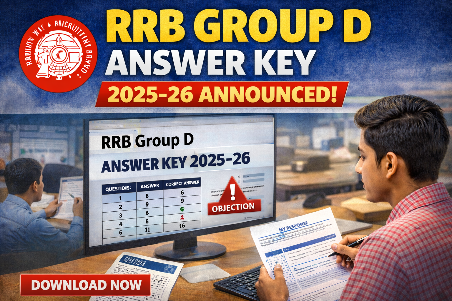 RRB Group D Answer Key 2025-26: How to Check the Provisional Answer Key Online? - FindMyCollege