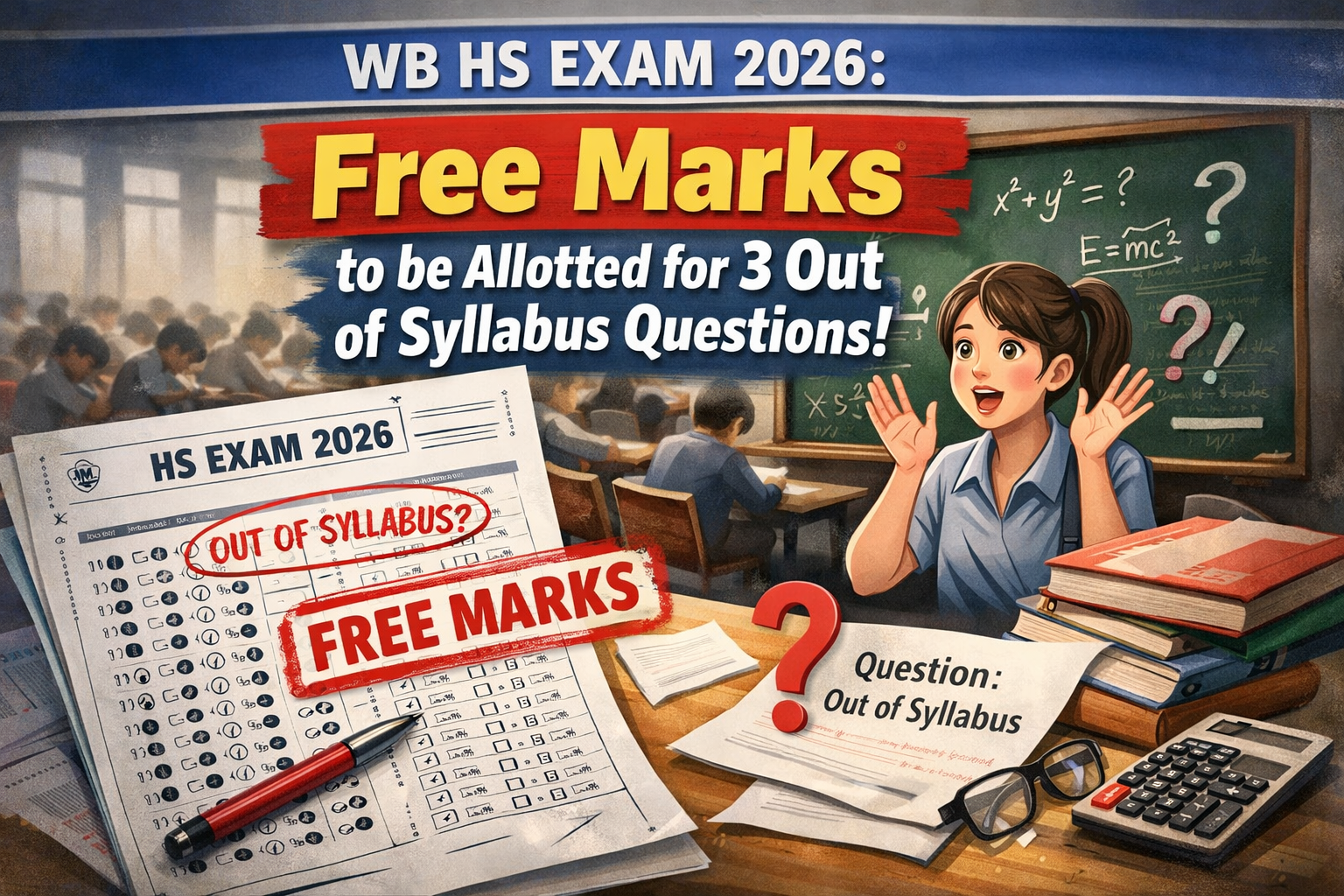 WB HS Exam 2026: Free Marks to Be Allotted for 3 Out of Syllabus Questions; WBCHSE Confirms - FindMyCollege