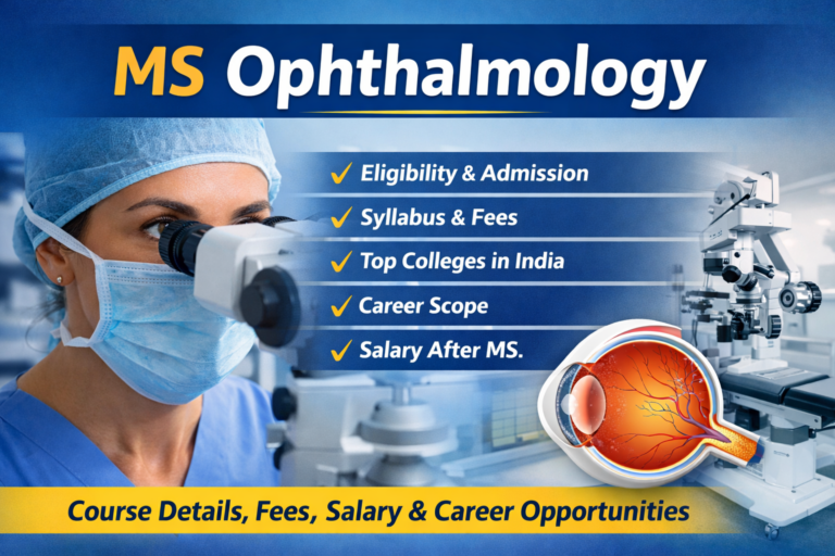 MS Ophthalmology: Course Details, Eligibility, Admission, Syllabus, Career Scope, Salary and Colleges in India - FindMyCollege