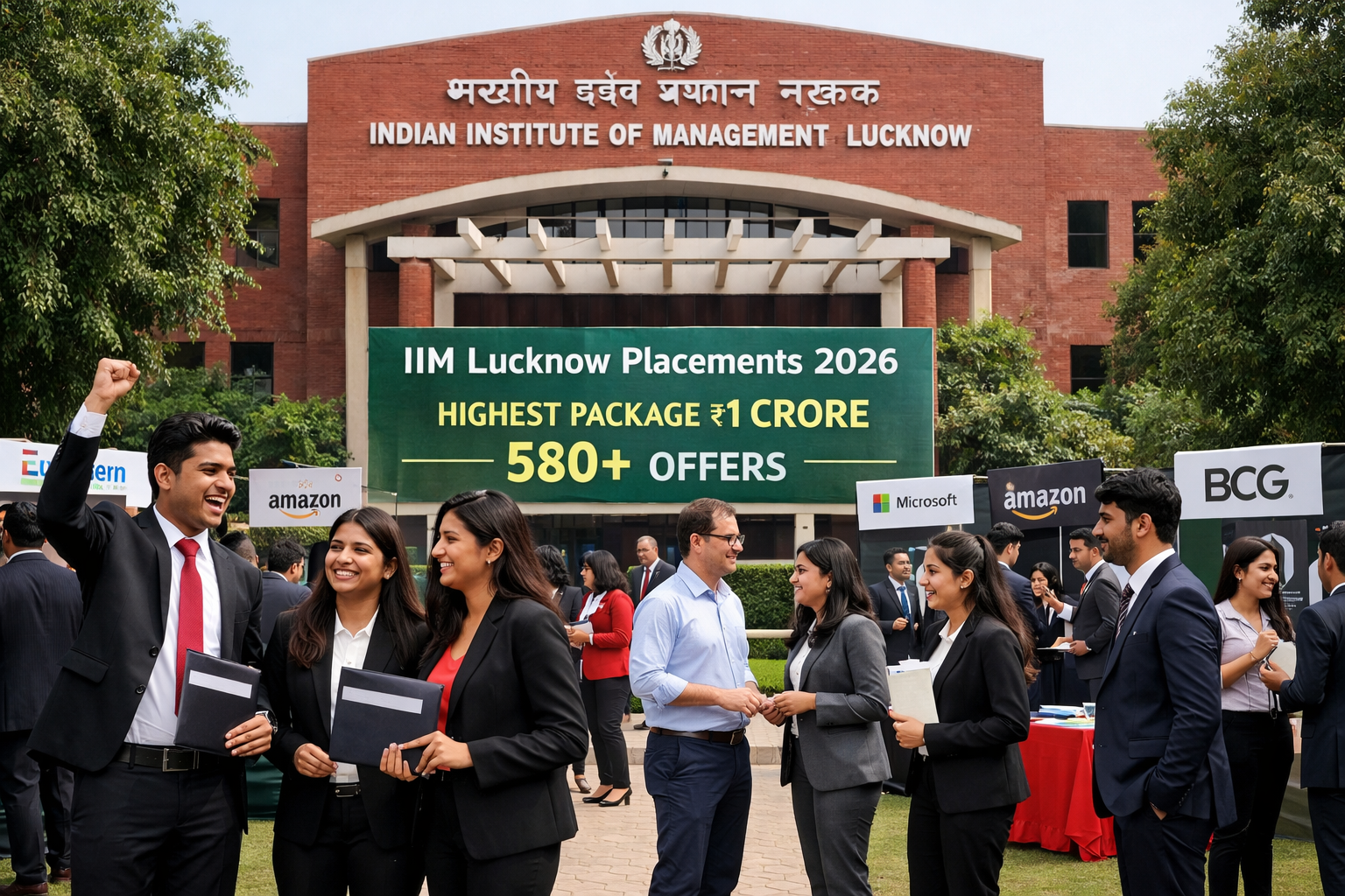 Indian Institute of Management Lucknow Placements 2026: Highest Package Reaches ₹1 Crore; over 550 Students Placed - FindMyCollege
