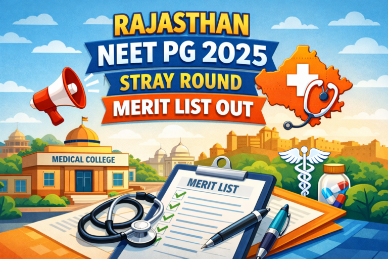 Rajasthan NEET PG 2025 Stray Round Merit List Out @rajpgneet2025.in – Check Important Dates - FindMyCollege