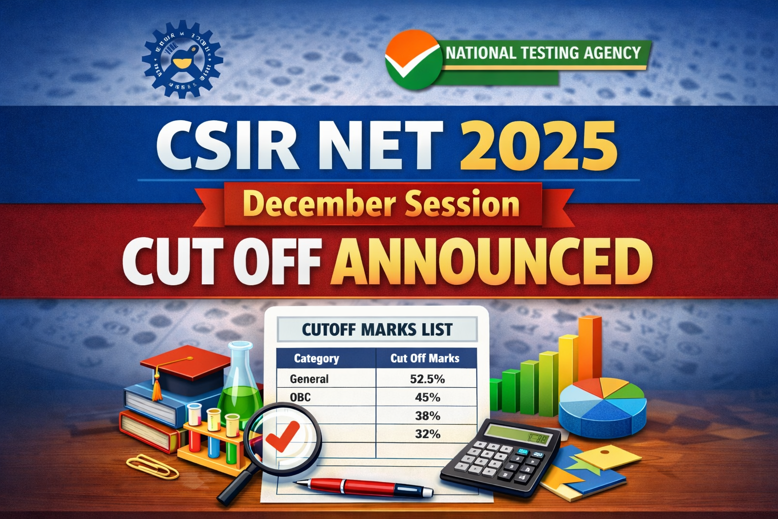 CSIR NET 2025 December Session Cut Off Announced; Check Category-Wise Qualifying Criteria and Result Details - FindMyCollege