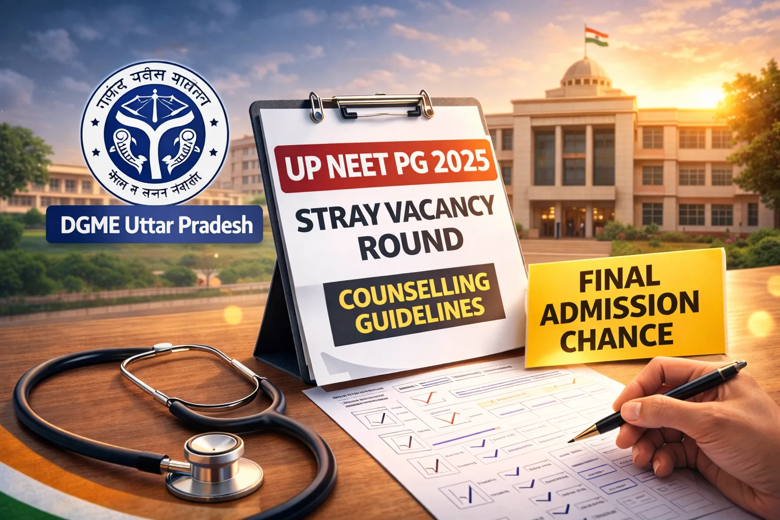 DGME Uttar Pradesh Issues Guidelines for UP NEET PG 2025 Stray Vacancy Round Counselling - FindMyCollege