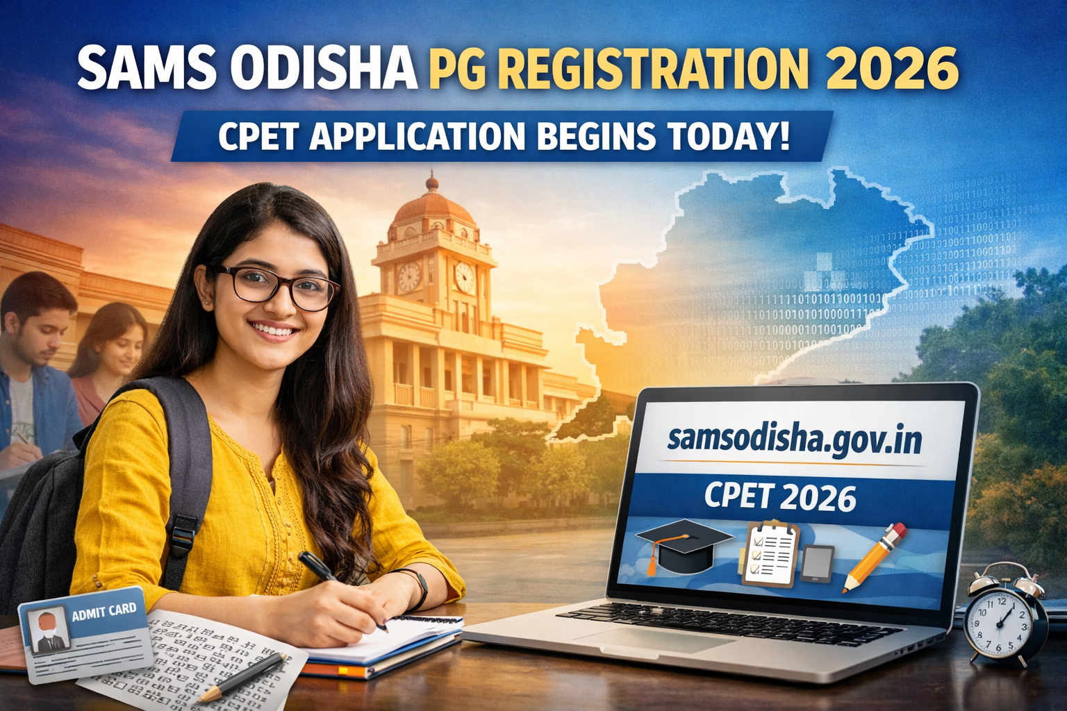SAMS Odisha PG Registration 2026: CPET Application Begins Today at Samsodisha.gov.in - FindMyCollege