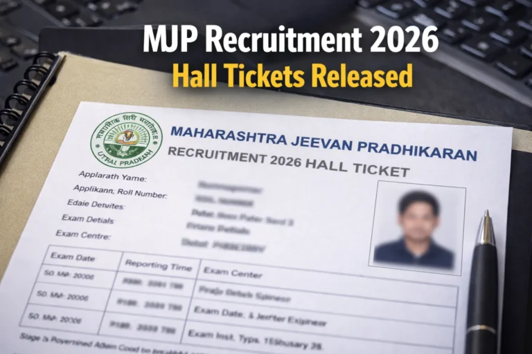 Maharashtra Jeevan Pradhikaran Releases Hall Tickets for JE and Other Posts Recruitment 2026 - FindMyCollege