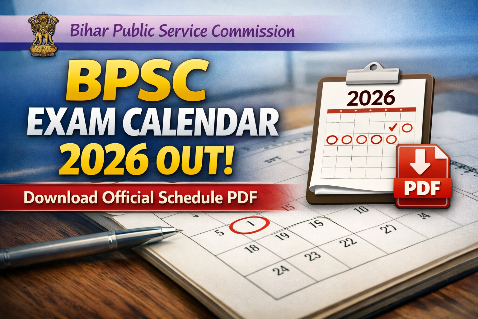 BPSC Exam Calendar 2026 OUT: Download Official Exam Schedule PDF – Link Here - FindMyCollege