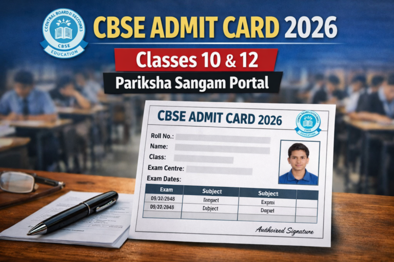 CBSE Admit Card 2026 Released for Classes 10 and 12 on Pariksha Sangam Portal - FindMyCollege