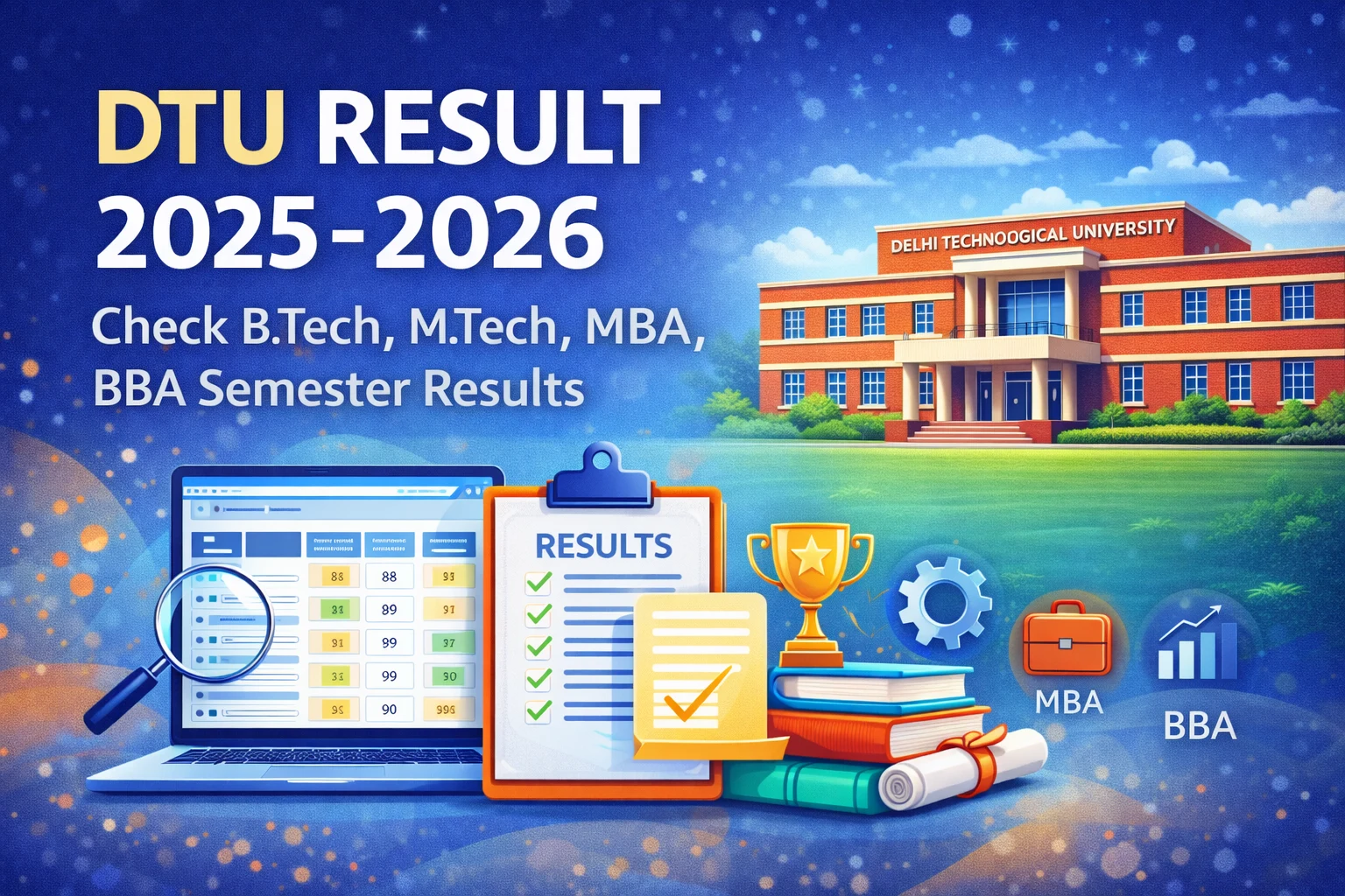 DTU Result 2025-2026 – Check B.Tech, M.Tech, MBA, BBA Semester Results - FindMyCollege