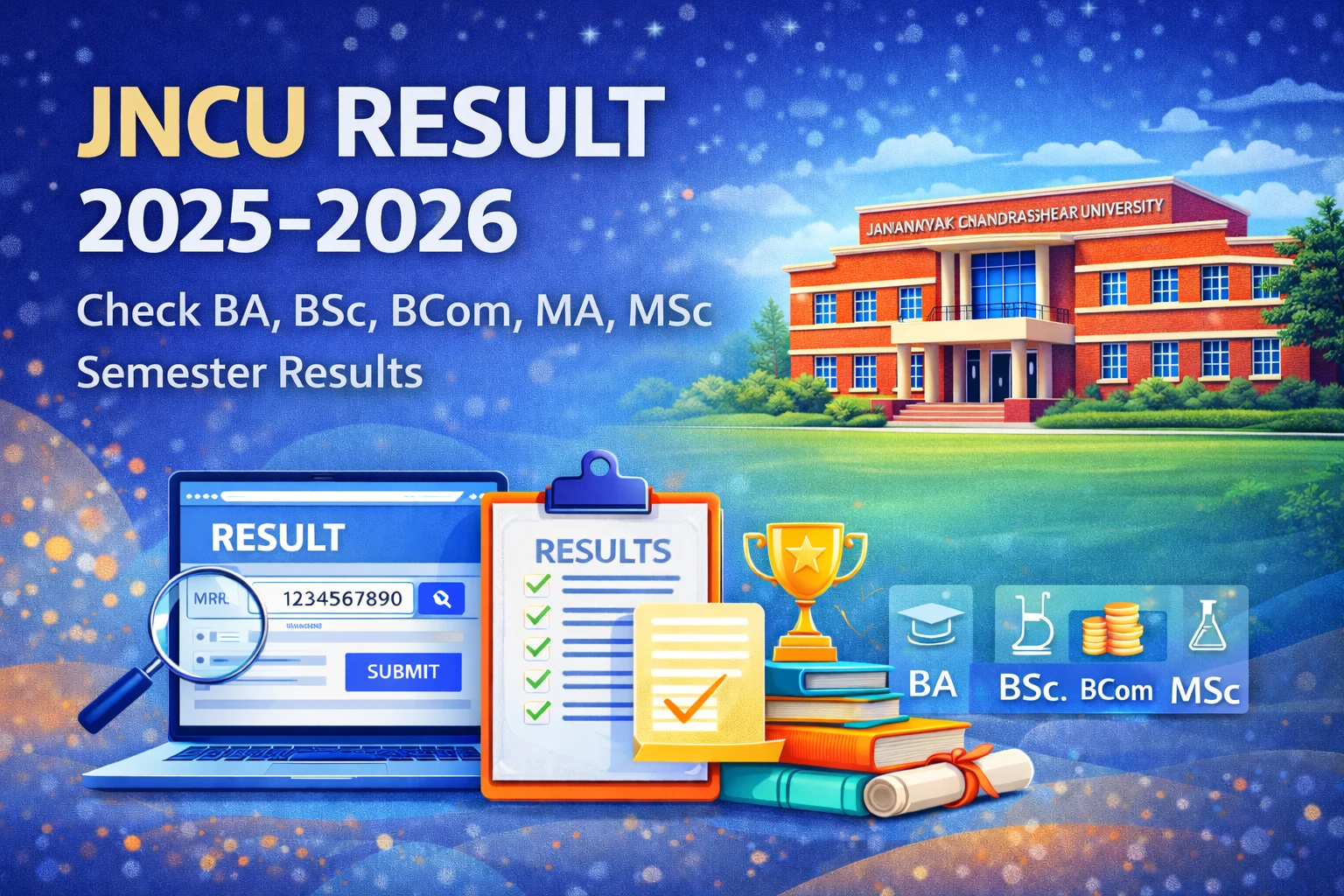 JNCU Result 2025-2026 – Check BA, BSC, BCom, MA, MSC Semester Results - FindMyCollege