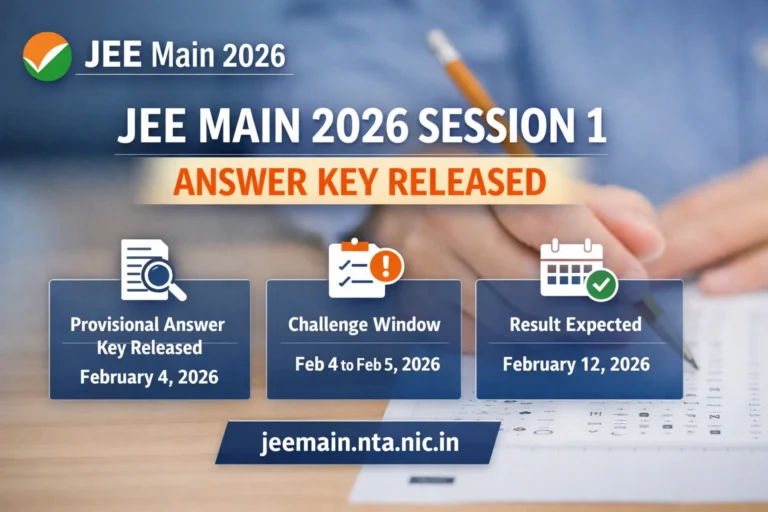 JEE Main 2026 Session 1 Provisional Answer Key LIVE Updates Released by NTA - FindMyCollege
