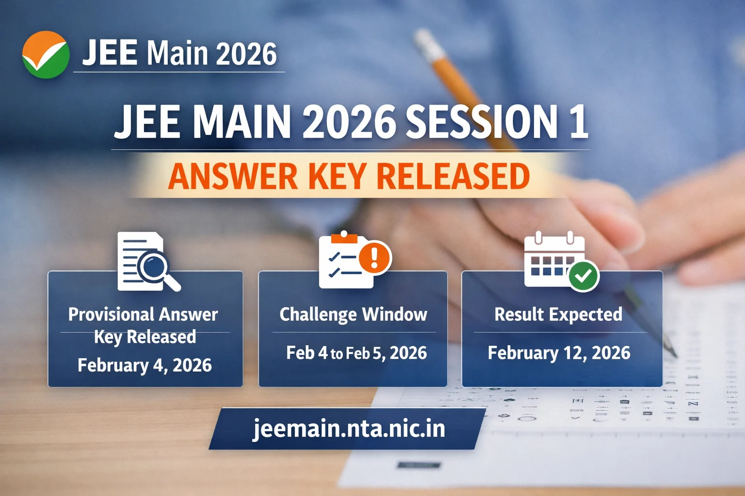 JEE Main 2026 Session 1 Provisional Answer Key LIVE Updates Released by NTA - FindMyCollege