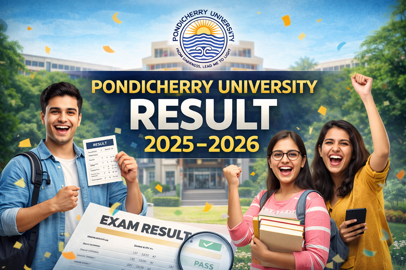 Pondicherry University Result 2025-2026 | Check UG, PG, MBBS, DDE Semester Results - FindMyCollege